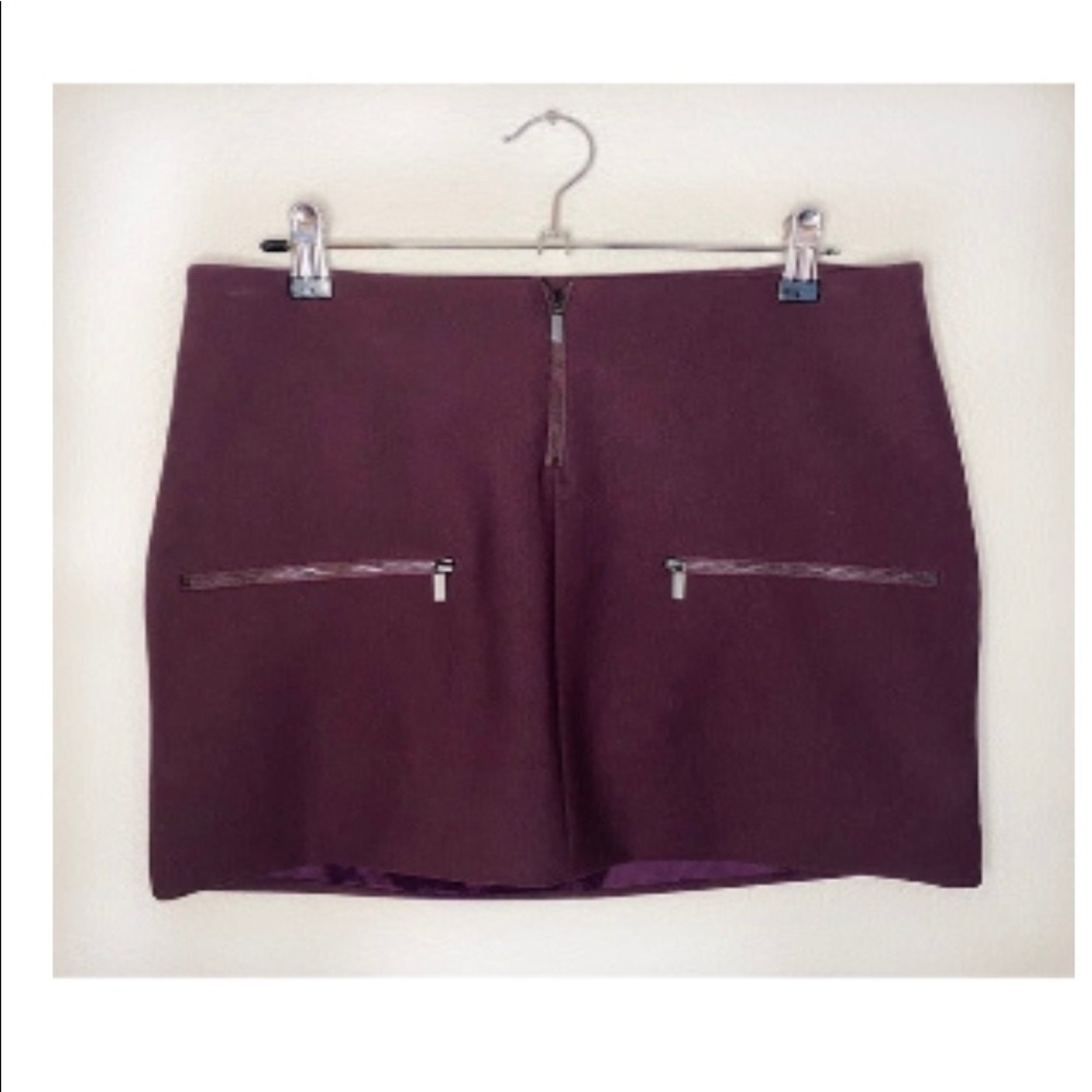 NWT Elizabeth and James maroon mini skirt size 0 - Picture 4 of 7